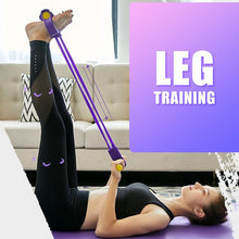 Load image into Gallery viewer, Fit: 4-Tube Pedal Fitness Rope for Woman & Men - Fitness Gum 4 Tube Resistance Bands Latex Pedal Exerciser Sit-up Pull Rope Expander Elastic Bands Yoga equipment Pilates Workout