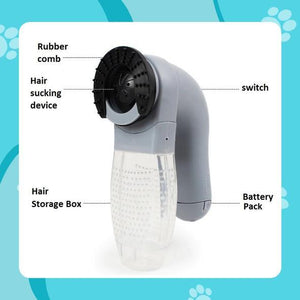 Pet Hair Vacuum - Electric Portable Pet Dog Cat Hair Cleaning Machine Shed Pal Grooming Clean Hair Combs Remover Pet Tool
