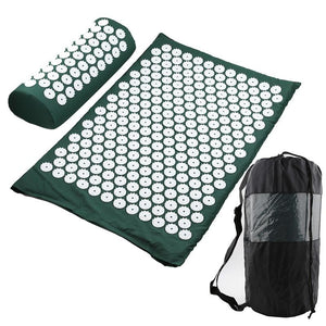 Acupressure Therapy Combo - Massager Cushion Massage Yoga Mat Relieve Stress Back Body Pain Spike